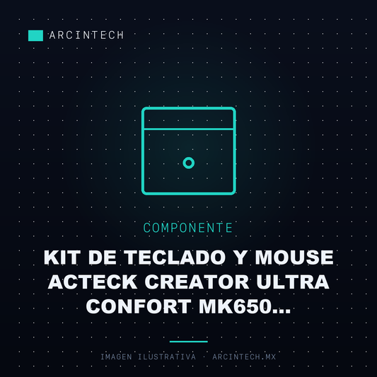 Kit de Teclado y Mouse Acteck Creator Ultra Confort MK650 Inalambrico USB Blanco