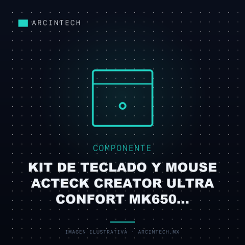 Kit de Teclado y Mouse Acteck Creator Ultra Confort MK650 Inalambrico USB Blanco