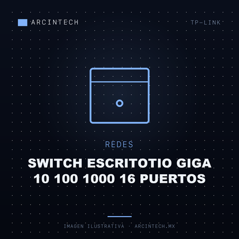 Switch Escritotio Giga 10 100 1000 16 Puertos