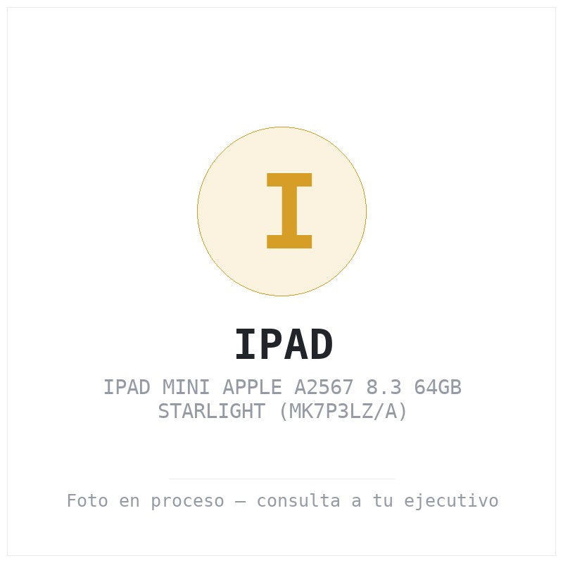 Ipad Mini Apple A2567 8.3 64GB Starlight