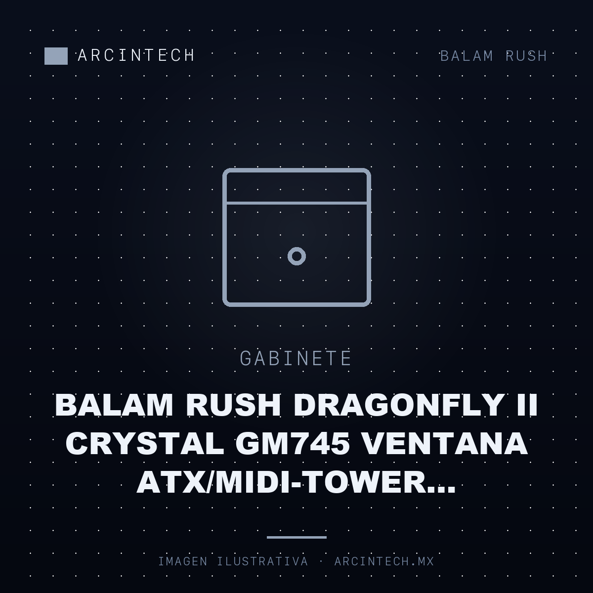 Gabinete Balam Rush Dragonfly Ii Crystal GM745 Ventana Atx/midi-tower Micro-atx/mini-itx USB 3.0/2.0 sin Fuente 4 Ventiladores RGB Instalados Blanco