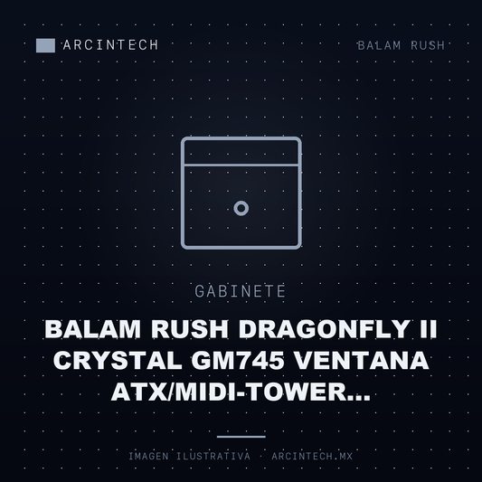 Gabinete Balam Rush Dragonfly Ii Crystal GM745 Ventana Atx/midi-tower Micro-atx/mini-itx USB 3.0/2.0 sin Fuente 4 Ventiladores RGB Instalados Blanco