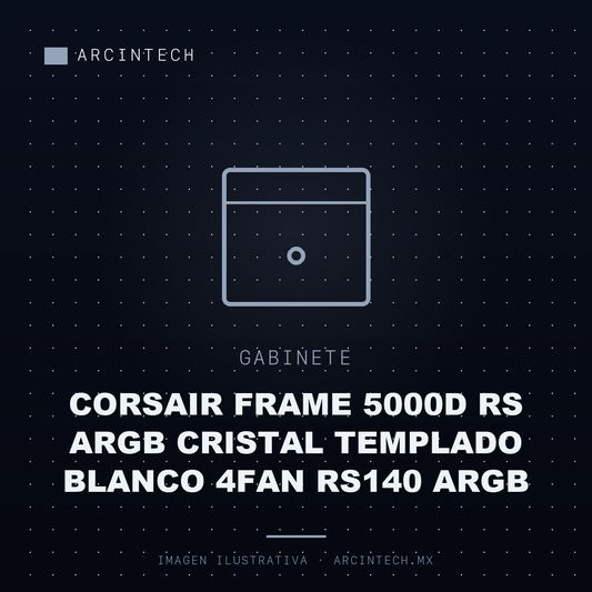 Gabinete Corsair Frame 5000D Rs ARGB Cristal Templado Blanco 4FAN RS140 ARGB