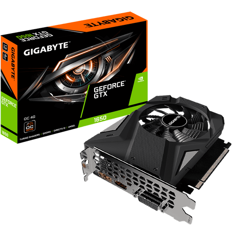 TARJETA DE VIDEO GIGABYTE NVIDIA GEFORCE GTX 1650 OC 4GB 128BIT DDR6 PCI EXPRESS (GV-N1656OC-4GD)