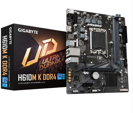 TARJETA MADRE GIGABYTE H610M K DDR4 SOCKET 1700 2DDR4 HDMI (H610M K DDR4)