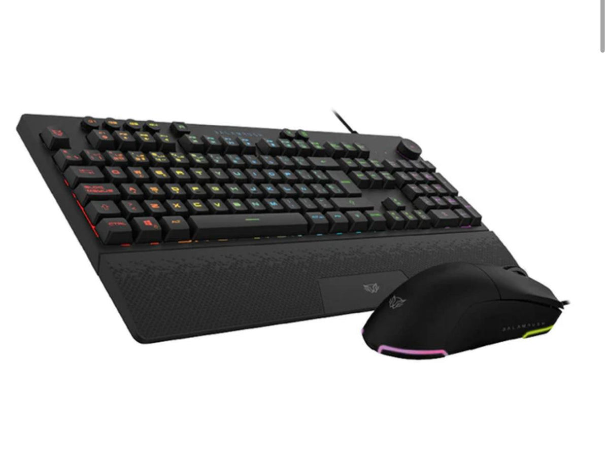 KIT MOUSE TECLADO GAMER BALAM RUSH SQUAD MASTER PRO KTM777 ALAMBRICO NEGRO (BR-936903)