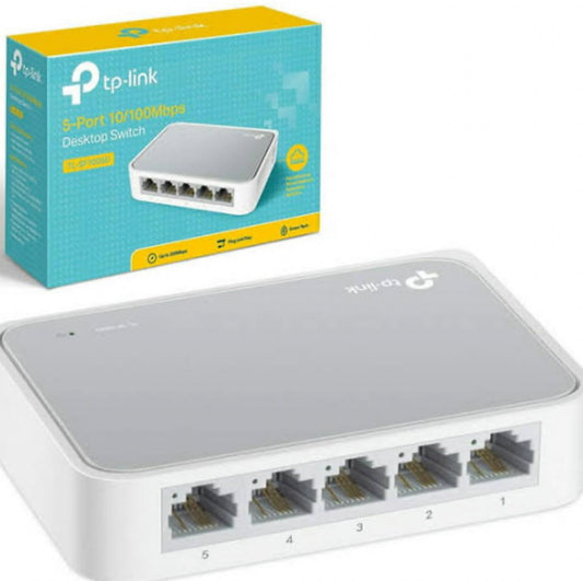 SWITCH TP-LINK TL-SF1005D 5 PUERTOS PERP ETHERNET SIN ADMINISTRACION 10 100 (TL-SF1005D)