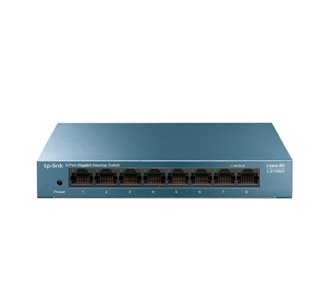 SWITCH TP-LINK LS108G 8 PUERTOS GIGABIT ETHERNET 10/100/1000 NO ADMINISTRABLE (LS108G)