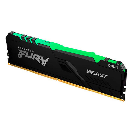 MEMORIA RAM DIMM DDR4 KINGSTON FURY BEAST 8GB 3200MHZ NEGRA RGB (KF432C16BBA/8)