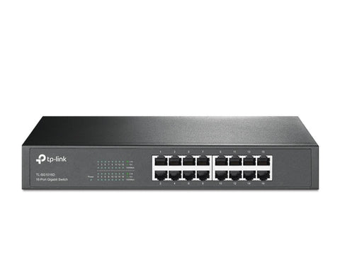 SWITCH TP-LINK TL-SG1016D 16 PUERTOS 10/100/1000 NO ADMINISTRABLE, RACK 13 (TL-SG1016D)