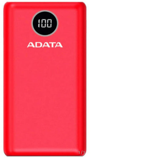 POWER BANK ADATA P20000QCD 20.000MAH 2XUSB TIPO C ROJO (AP20000QCD-DGT-CRD)