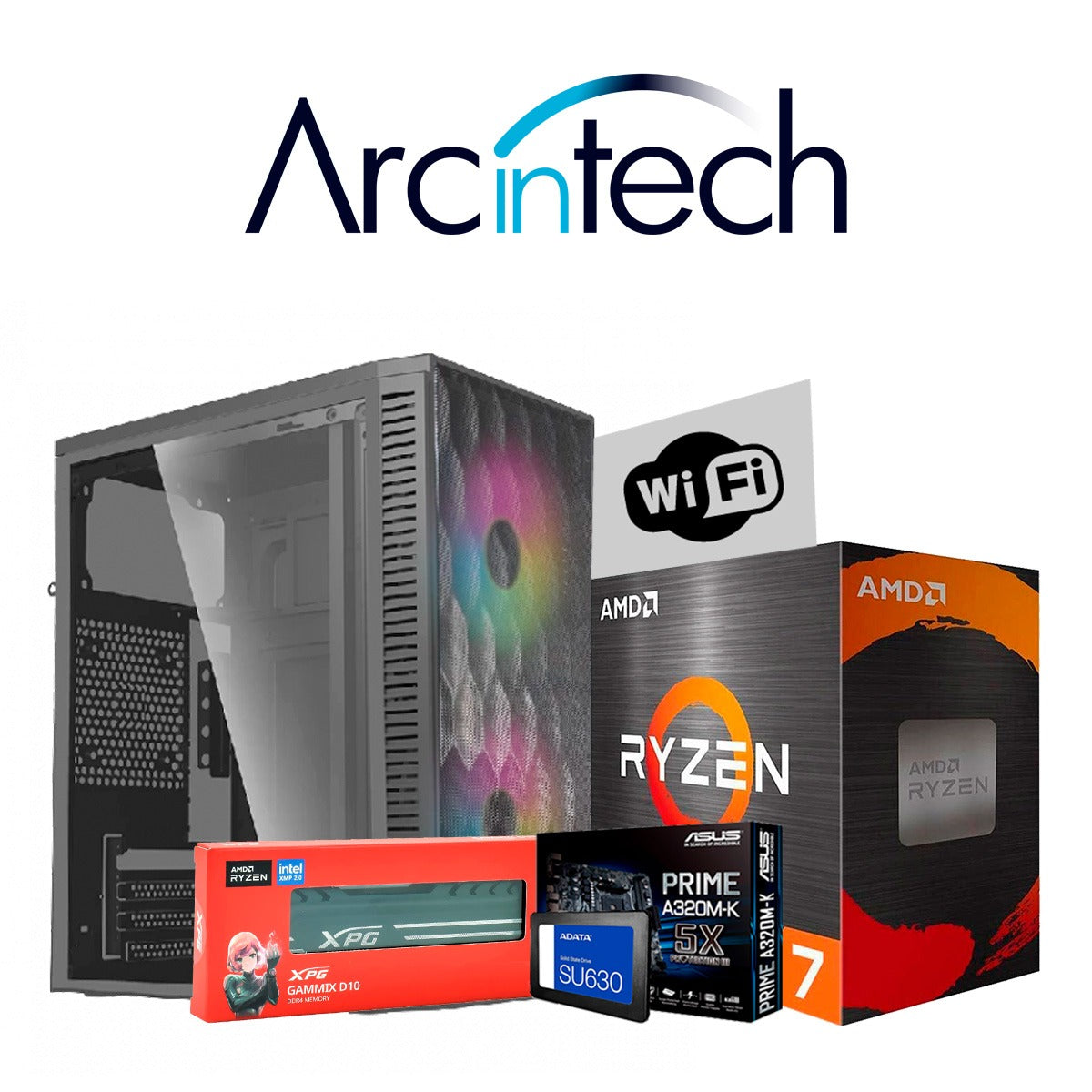 PC Gamer AMD Ryzen 7 5700G Memoria 16GB SSD 240GB Wifi